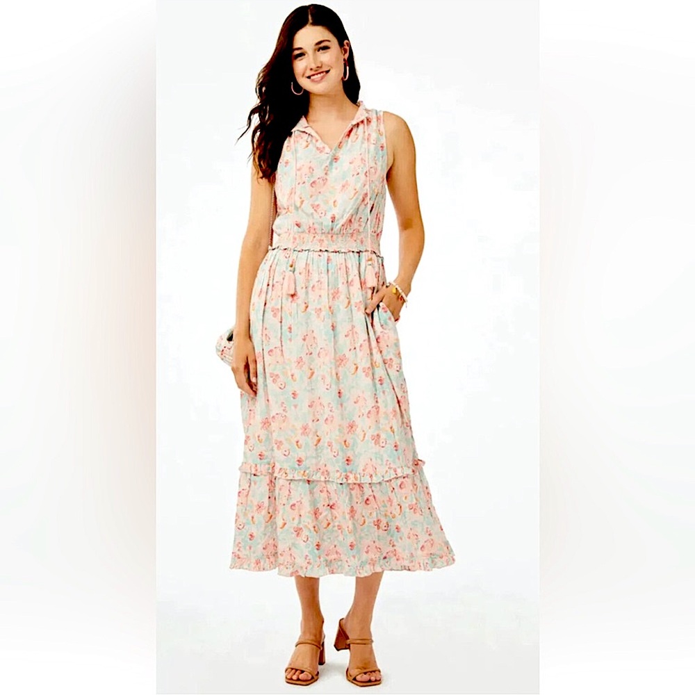 FINAL PRICE Roller Rabbit Amandine Frida Floral Maxi
Dress Ladies Medium